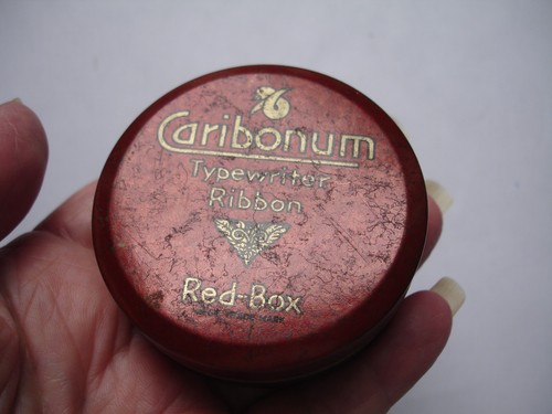 Vintage typewriter ribbon tin - typewriter,