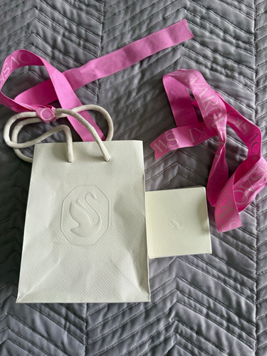 Cream paper gift bag - cream, &