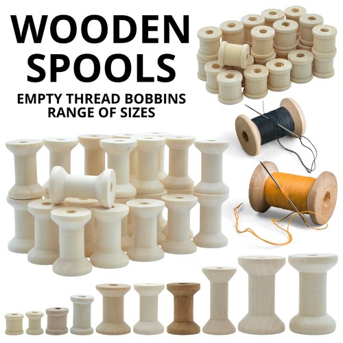 Wooden spools empty - empty, bobbins